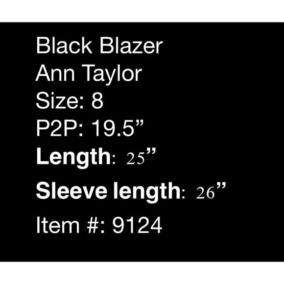 Ann Taylor Black All Season Wool Blazer- size 8 - Picture 6 of 6